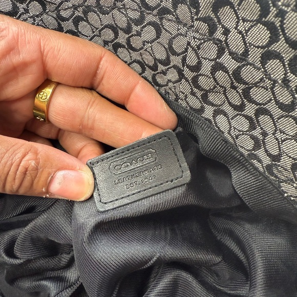 Vintage Coach Womens Signature Jacquard Bucket Hat Size M/L Monogram Y2K Buckle - Picture 10 of 14